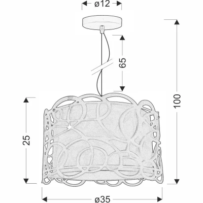 Moderní závěsné osvětlení IMAGINE - 1xE27, 60W, bílé