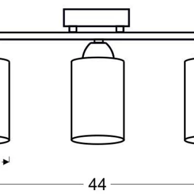 Stropní svítidlo INDIRA - 3xE14, 40W, černé