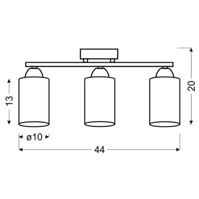 Stropní svítidlo INDIRA - 3xE14, 40W, černé