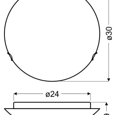 Moderní přisazené stropní osvětlení INGRID - 1xE27, 60W, 30cm, kulaté, bílé