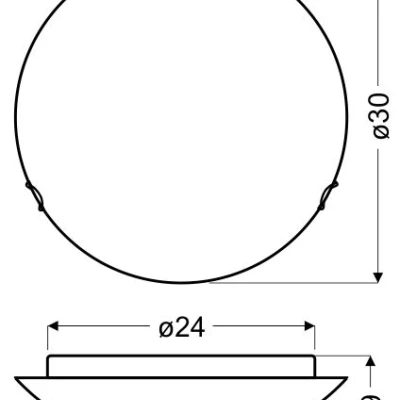 Stropní přisazené osvětlení IZIS - 1xE27, 60W, červené / žluté