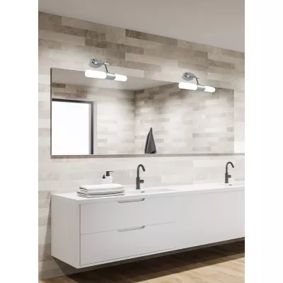 Nástěnné flexibilní osvětlení JADET - 2xE14, 40W, chromované / bílé