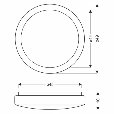 Stropní LED světlo s efektem noční oblohy JASPER - 36W, 4000K (denní bílá), 49cm, kulaté, bílé