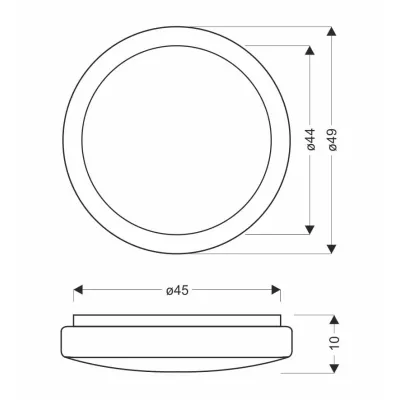 Stropní LED světlo s efektem noční oblohy JASPER - 36W, 4000K (denní bílá), 49cm, kulaté, bílé