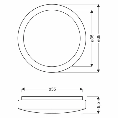 Stropní LED světlo s efektem noční oblohy JASPER - 24W, 4000K (denní bílá), 38cm, kulaté, bílé