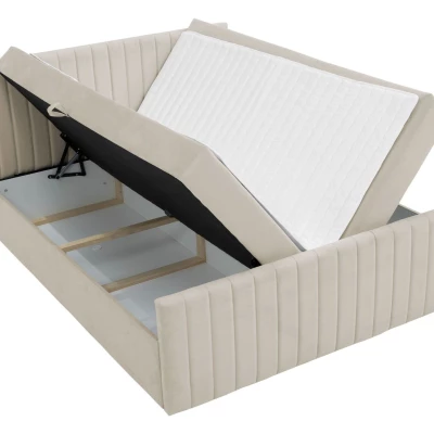 Kontinentální manželská postel 180x200 VASHON 2 - pastelová růžová + topper ZDARMA