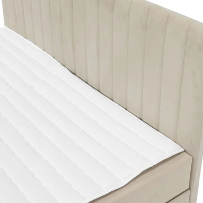 Boxspringová manželská postel 180x200 VASHON 1 - modrá + topper ZDARMA