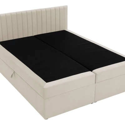 Boxspringová manželská postel 180x200 VASHON 1 - modrá + topper ZDARMA