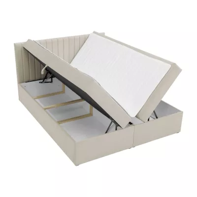 Boxspringová manželská postel 180x200 VASHON 1 - modrá + topper ZDARMA