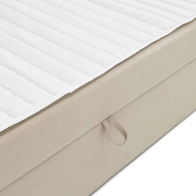 Boxspringová manželská postel 160x200 VASHON 1 - modrá + topper ZDARM