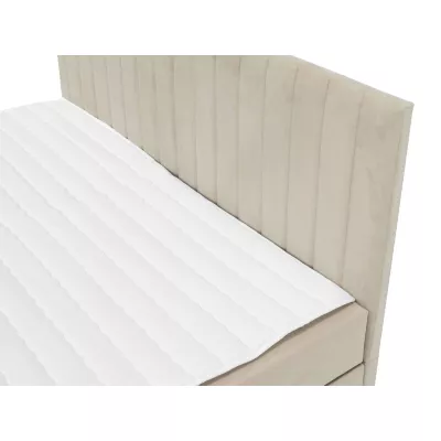 Boxspringová manželská postel 140x200 VASHON 1 - modrá + topper ZDARMA