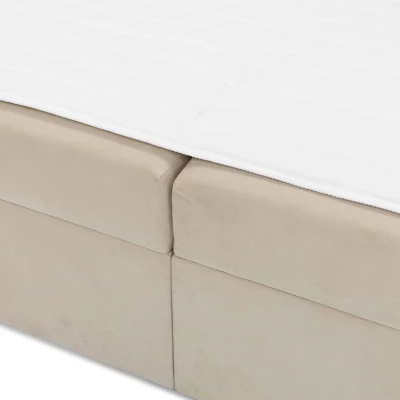 Boxspringová manželská postel 140x200 VASHON 1 - modrá + topper ZDARMA