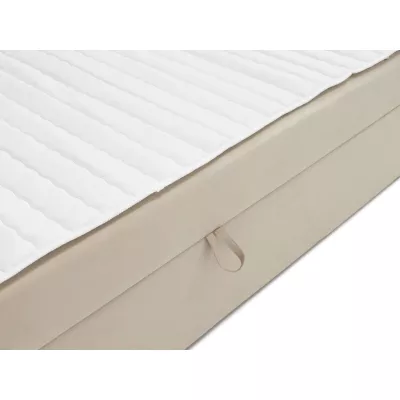 Boxspringová manželská postel 140x200 VASHON 1 - pastelová růžová + topper ZDARMA