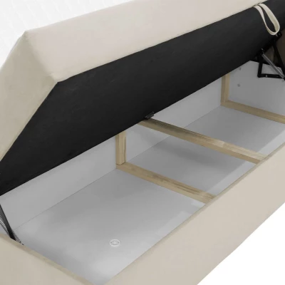 Boxspringová manželská postel 140x200 VASHON 1 - pastelová růžová + topper ZDARMA