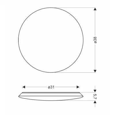 Přisazené stropní LED svítidlo JUNO - 28W, 4000K (denní bílá), 38cm, kulaté, bílé