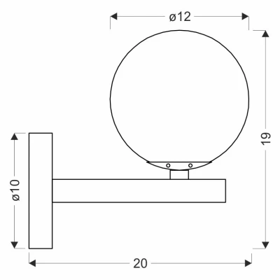 Nástěnné art deco osvětlení KAMA - 1xG9, 28W, černé / bílé
