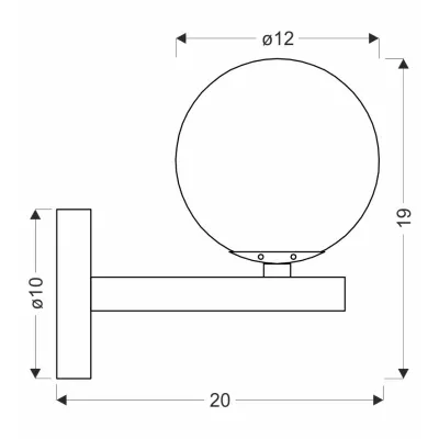 Nástěnné art deco osvětlení KAMA - 1xG9, 28W, černé / bílé