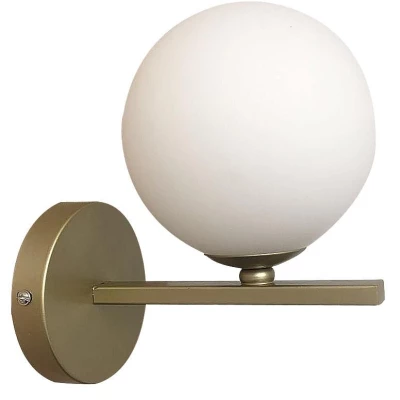 Nástěnné art deco osvětlení KAMA - 1xG9, 28W, mosazné / bílé