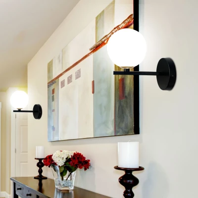 Nástěnné art deco osvětlení KAMA - 1xG9, 28W, černé / bílé