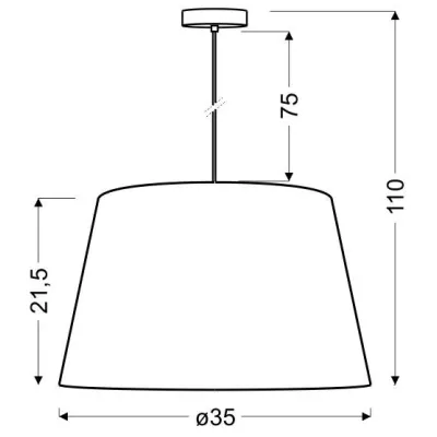 Závěsné osvětlení KASZMIR - 1xE27, 60W, hnědé