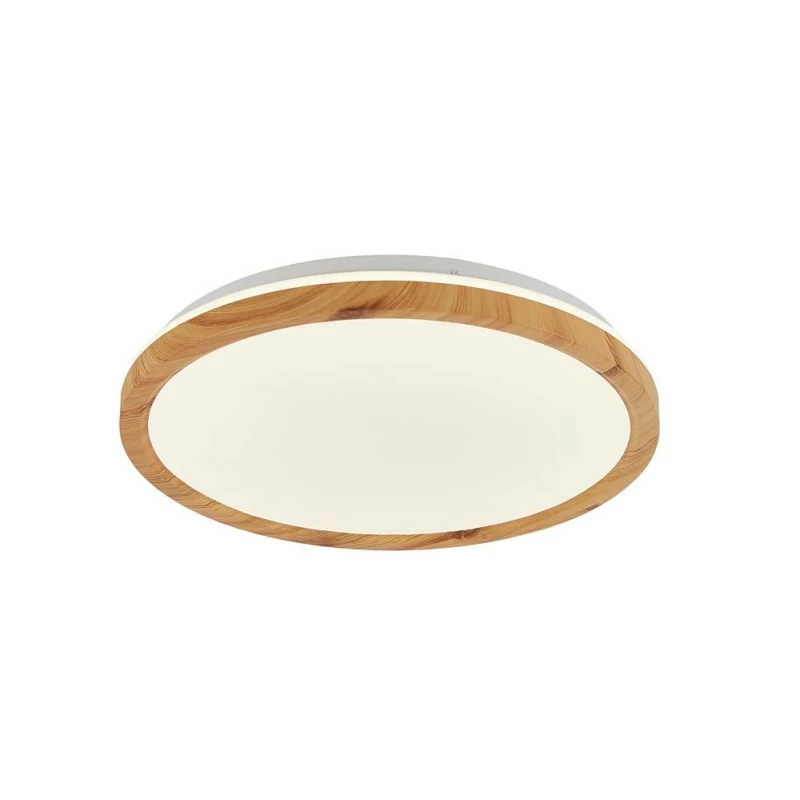 LED stropní přisazené světlo KATO - 16W, 4000K (denní bílá), 30cm, kulaté, světlé dřevo / bílé
