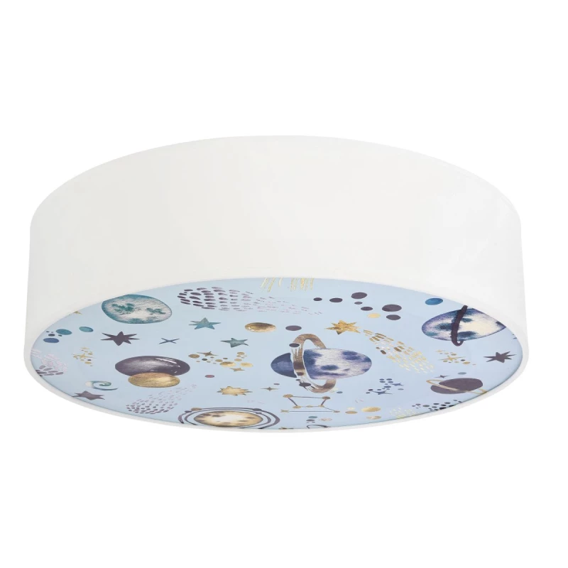Stropní přisazené svítidlo do dětského pokoje KIDDY - 2xE27, 40W, bílé / modré