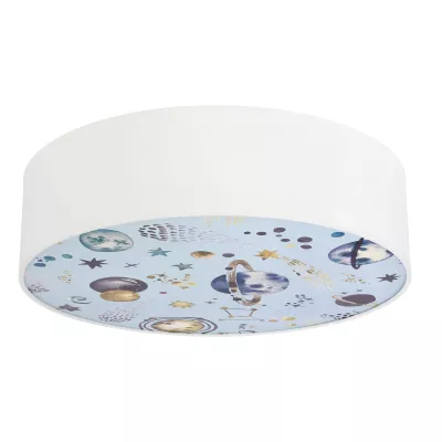 Stropní přisazené svítidlo do dětského pokoje KIDDY - 2xE27, 40W, bílé / modré