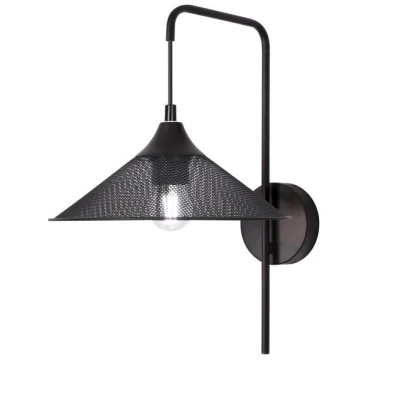 Nástěnné industriální osvětlení KIRUNA - 1xE27, 40W, černé