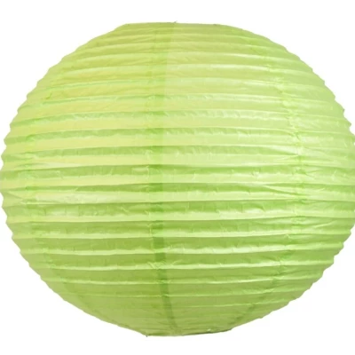 Papírové stínidlo KOKON - 50cm, koule, zelené