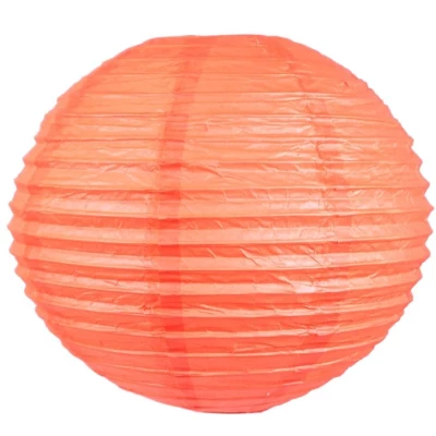 Papírové stínidlo KOKON - 50cm, koule, meruňkové