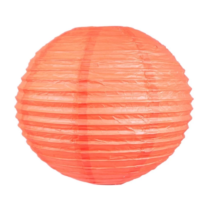 Papírové stínidlo KOKON - 50cm, koule, meruňkové