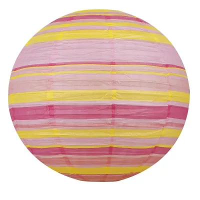 Papírové stínidlo KOKON - 50cm, koule, oranžové / růžové
