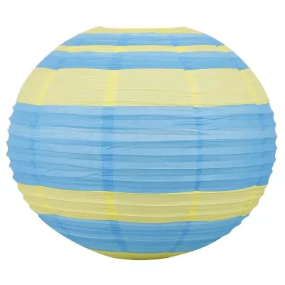 Papírové stínidlo KOKON - 50cm, koule, modré / zelené