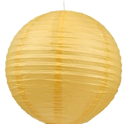 Papírové stínidlo KOKON - 50cm, koule, žluté