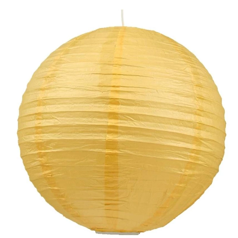 Papírové stínidlo KOKON - 50cm, koule, žluté