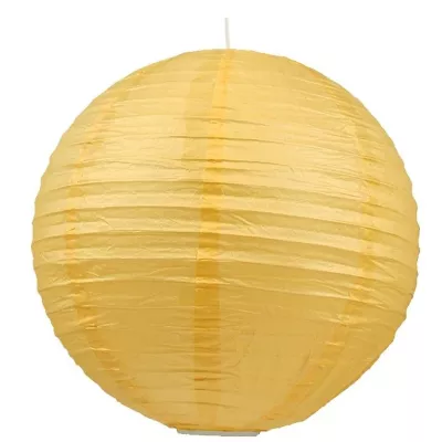 Papírové stínidlo KOKON - 50cm, koule, žluté