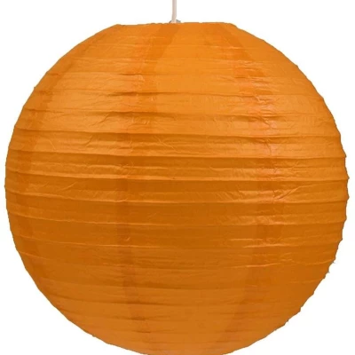Papírové stínidlo KOKON - 50cm, koule, oranžové