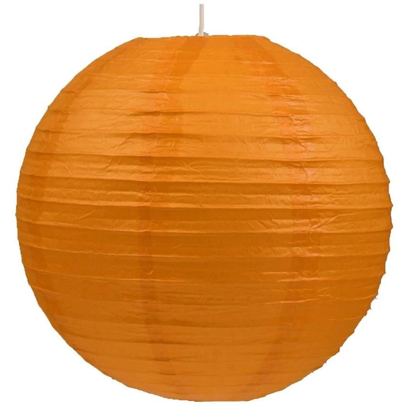 Papírové stínidlo KOKON - 50cm, koule, oranžové