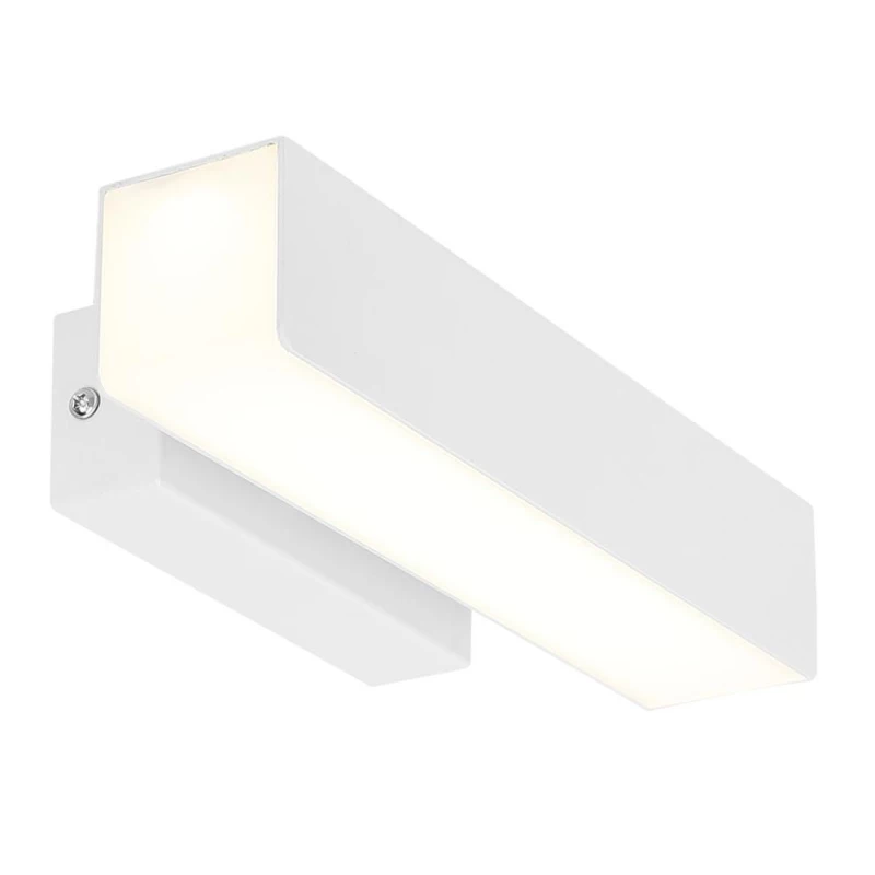 Moderní nástěnné LED osvětlení LANDER - 10W, 4000K (denní bílá), hranaté, bílé