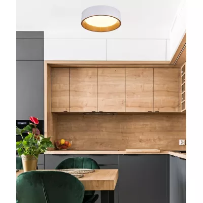 Přisazené LED stropní svítidlo LAZIO - 24W, 4000K (denní bílá), hnědé / bílé