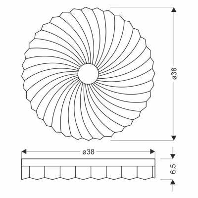 LED stropní svítidlo LEMO - 24W, 4000K (denní bílá), 38cm, hnědé / bílé