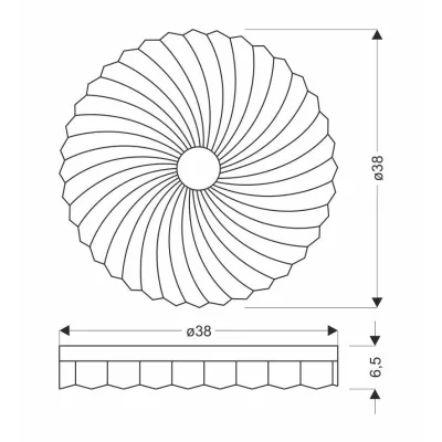 LED stropní svítidlo LEMO - 24W, 4000K (denní bílá), 38cm, hnědé / bílé