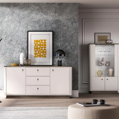 Kombinovaná komoda ARLENA - dub / kašmír