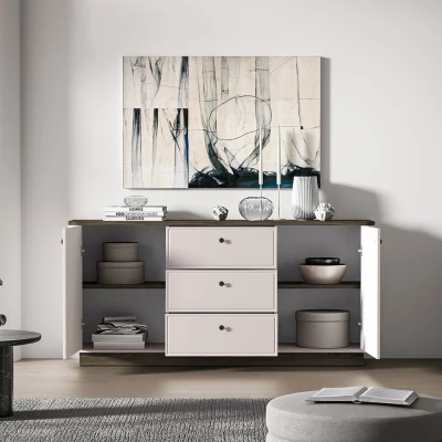 Kombinovaná komoda ARLENA - dub / kašmír