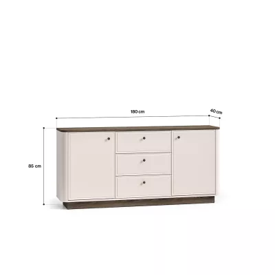 Kombinovaná komoda ARLENA - dub / kašmír