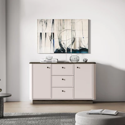 Široká komoda ARLENA - dub / kašmír