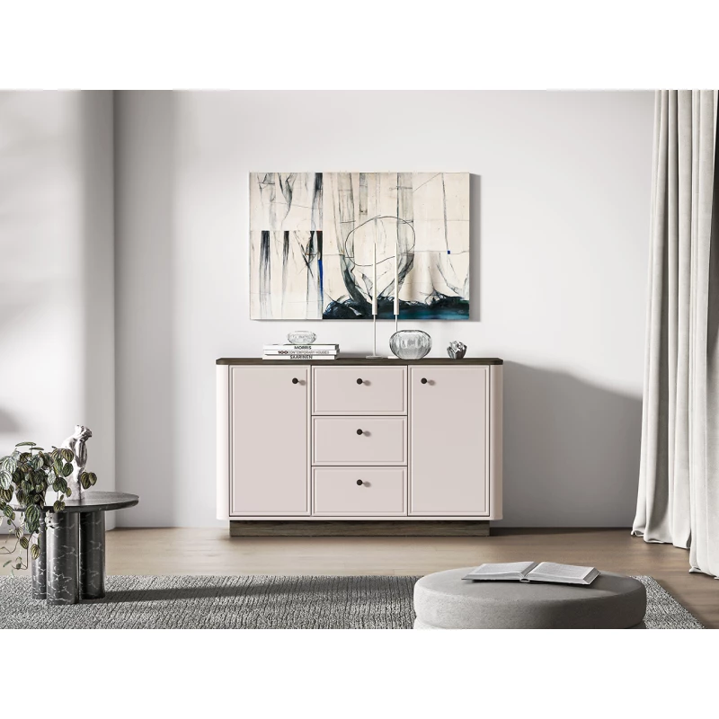 Široká komoda ARLENA - dub / kašmír