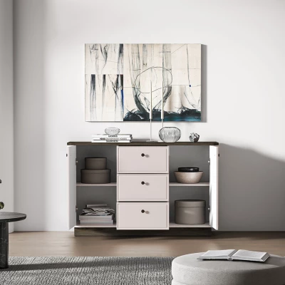 Široká komoda ARLENA - dub / kašmír