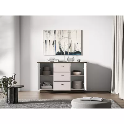 Široká komoda ARLENA - dub / kašmír