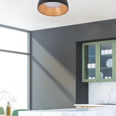 LED stropní kulaté svítidlo LIGURIA - 18W, 4000K (denní bílá), 35cm, hnědé / černé
